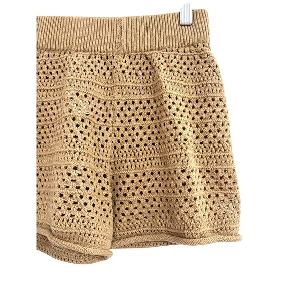 Sincerely Jules Tan Brown Crochet Shorts - Picture 3 of 6